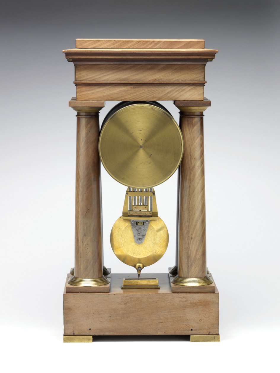 Ondalık saat, c.1798-1805 (çam, pirinç ve emaye) by Pierre Daniel Destigny