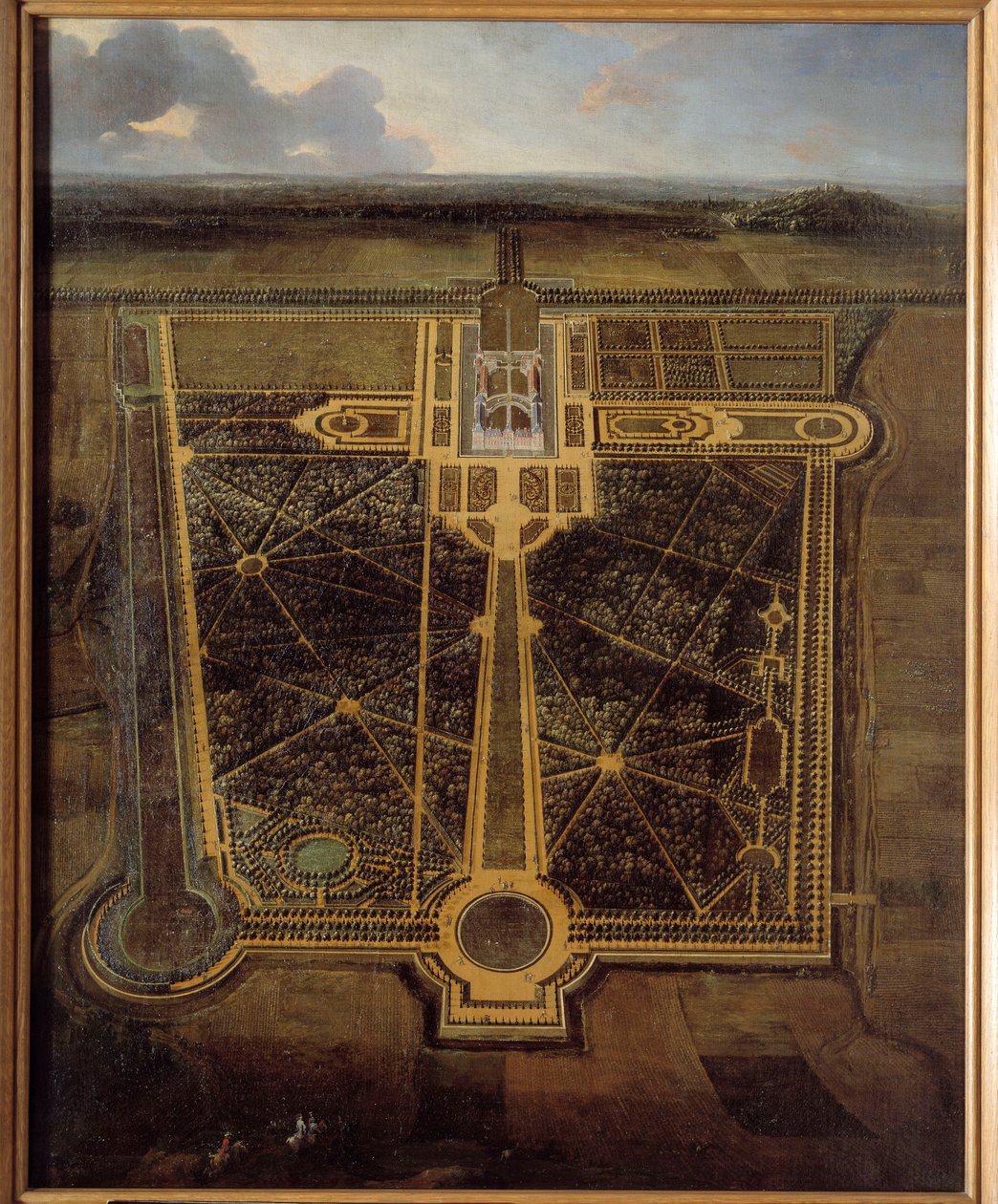 Bir kale ve bir parkın perspektif görünümü a la francaise Boyama Pierre Denis Martin (1663-1742) 1711 Rouen, Musee des Beaux Arts by Pierre Denis Martin
