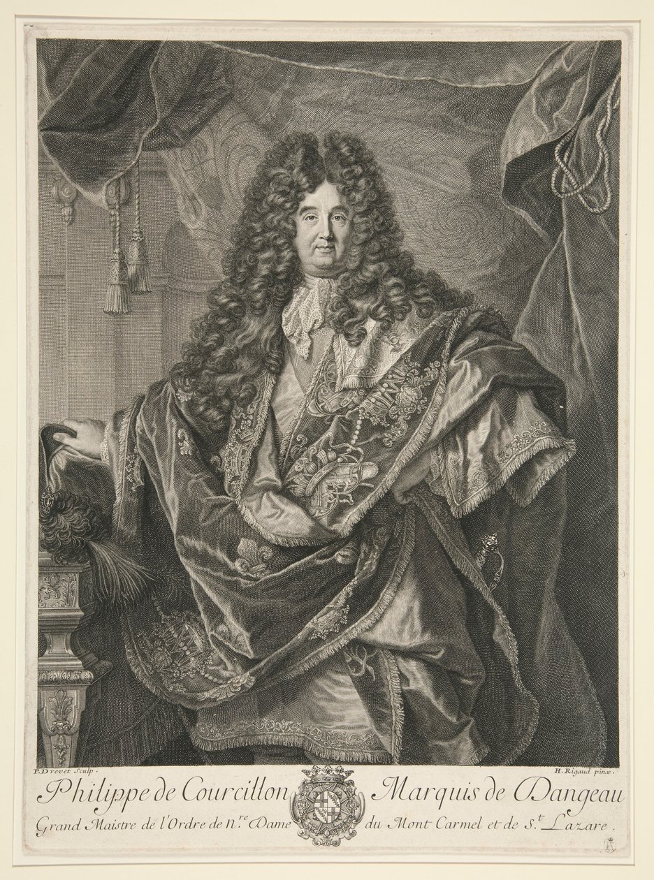 Philippe de Courcillon, Dangeau Markisi by Pierre Drevet