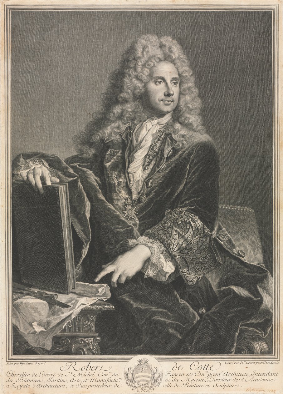 Robert de Cotte'nin Portresi by Pierre Drevet