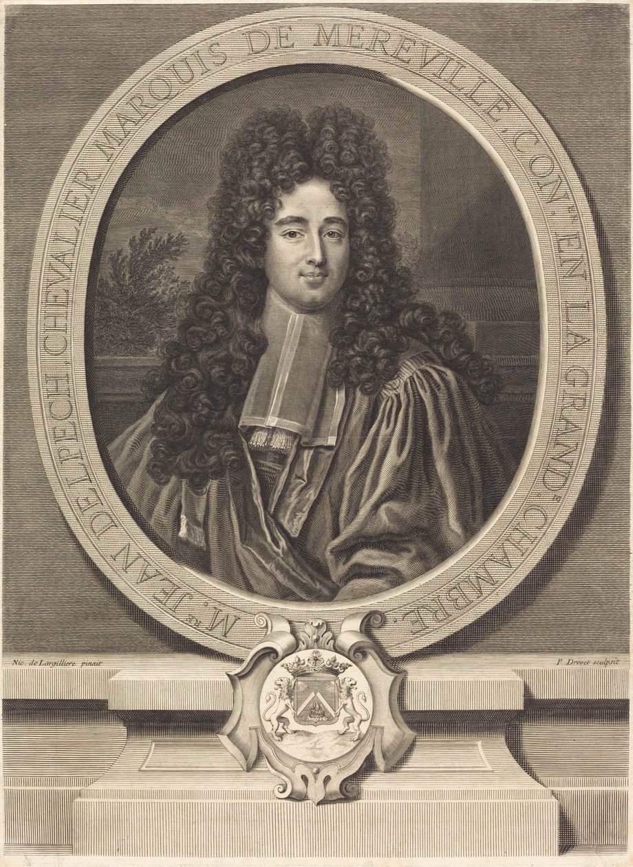 Jean Delpech, Mereville Markisi by Pierre Drevet after Nicolas de Largillierre