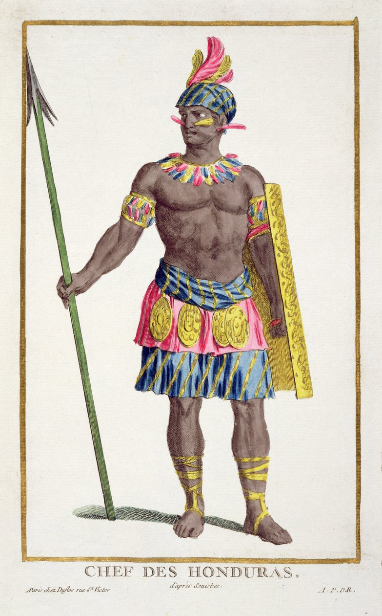 ಹೊಂಡುರಾನ್ಸ್ ಮುಖ್ಯಸ್ಥ, 1780 ಟರ್ಕಿ by Pierre Duflos