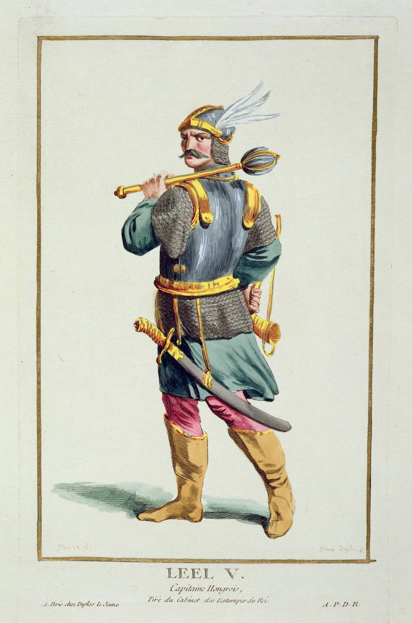 'Receuil des Estampes, Temsilci les Rangs et des Dignites, Tüm Mevcut Milletlerin Kostümüne göre' Leel V, 1780'de yayınlandı (el rengi gravür) by Pierre Duflos