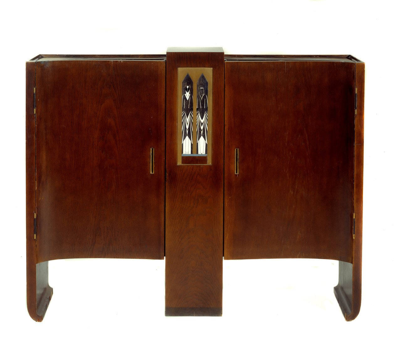 Art Nouveau: Pierre legrain (1889-1929) tarafından meşe, metal ve fildişinden yapılmış destek dolabı by Pierre E. Legrain