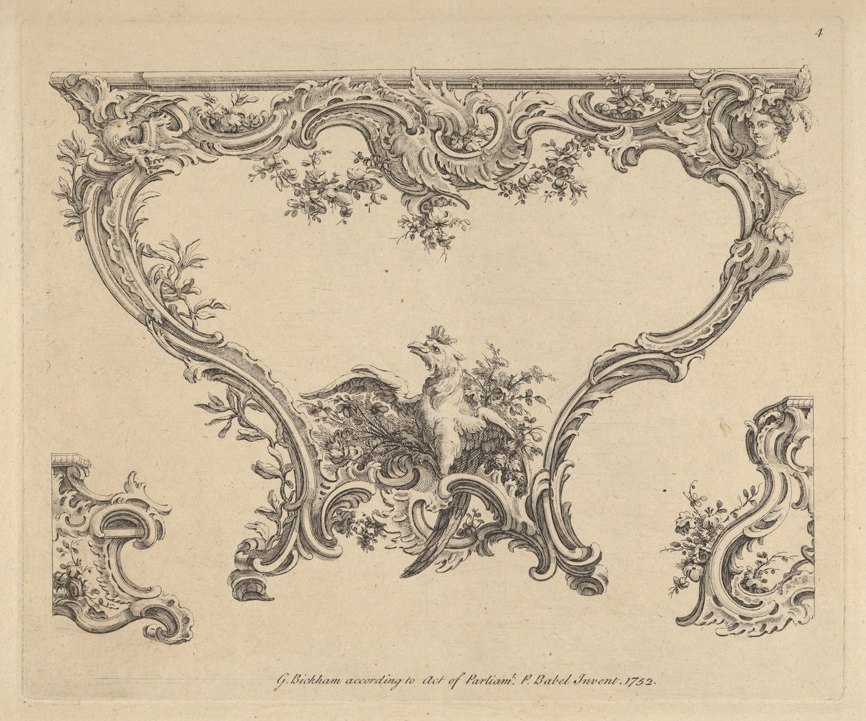 Konsol Masası Tasarımı, 1752. by Pierre Edme Babel