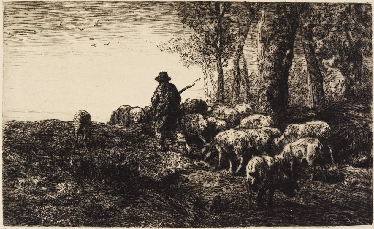 Ormanda sessizlik ve gece by Pierre Edmond Alexandre Hedouin