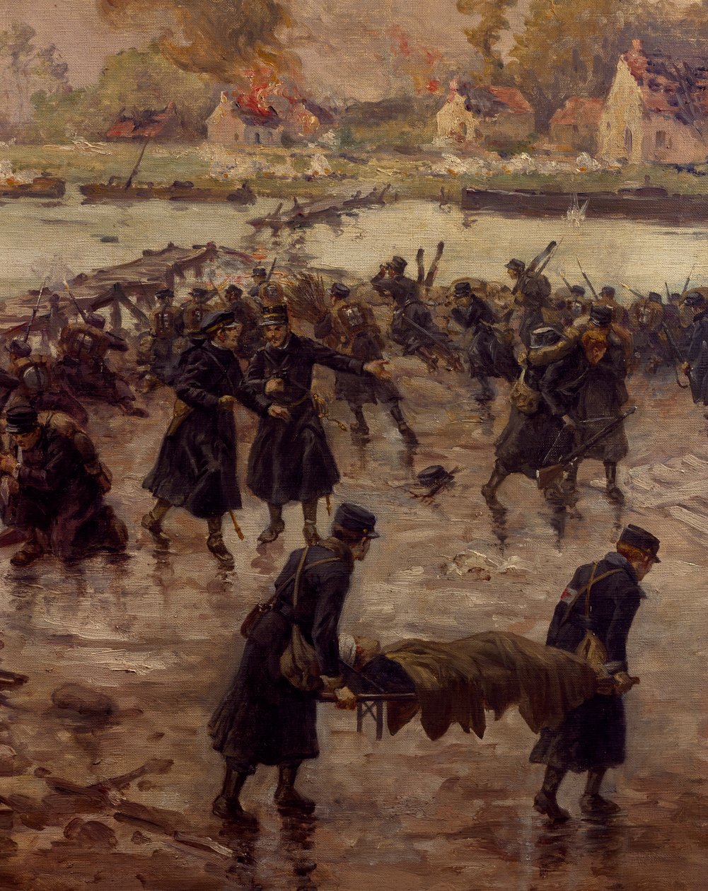 Yser Boyunca Dövüş, Ekim 1914, Naymark e Ballue, detay by Pierre Ernest and Neymark Gustave Ballue