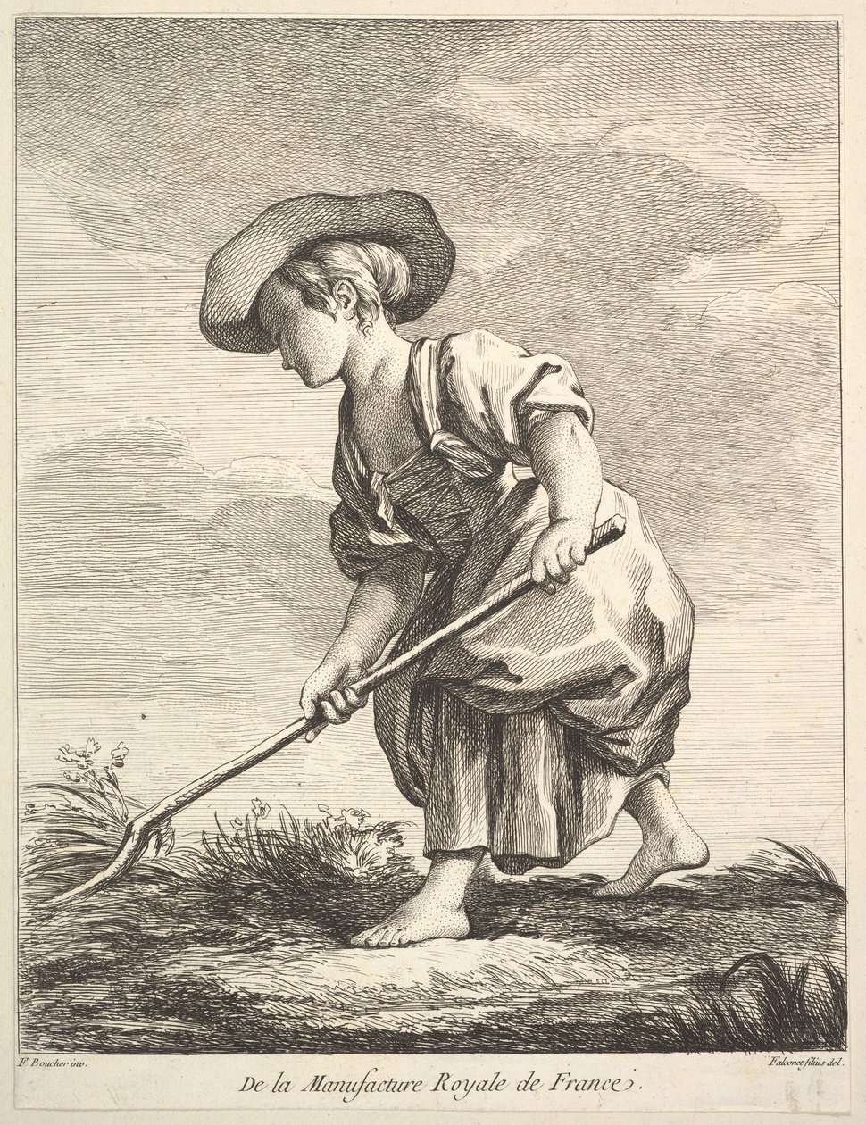 Çiftlik işi yapan küçük kız, M..., 1757