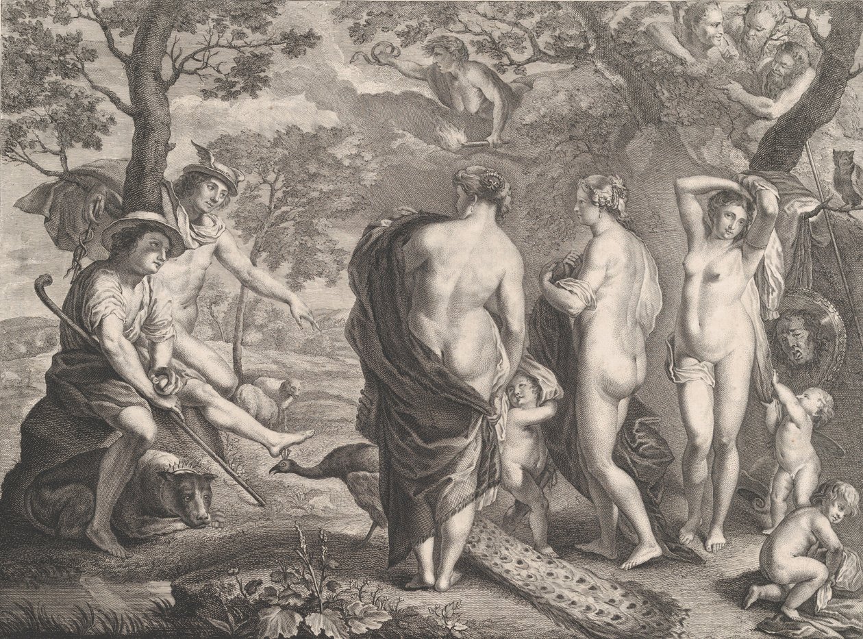 Paris'in Yargısı, 1750 by Pierre Etienne Moitte