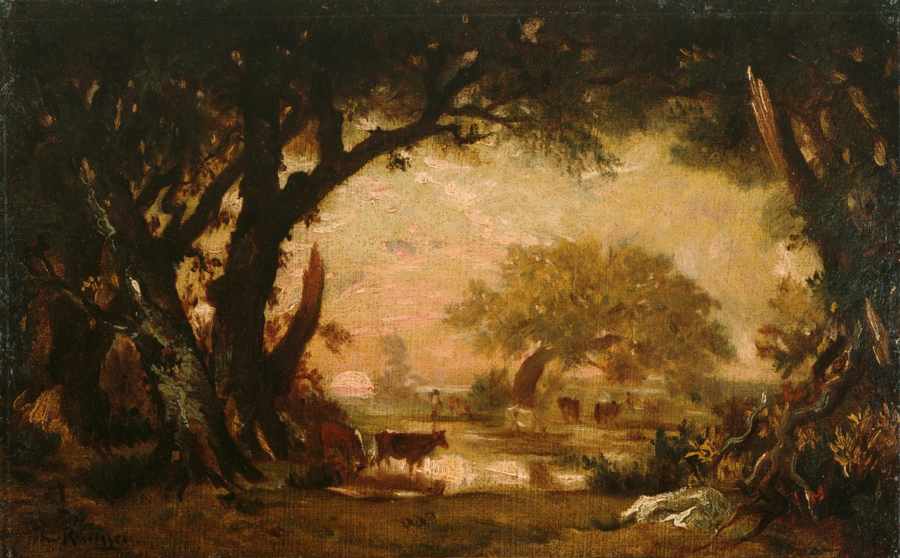Fontainebleau Ormanlarında Açıklık by Pierre Etienne Theodore Rousseau