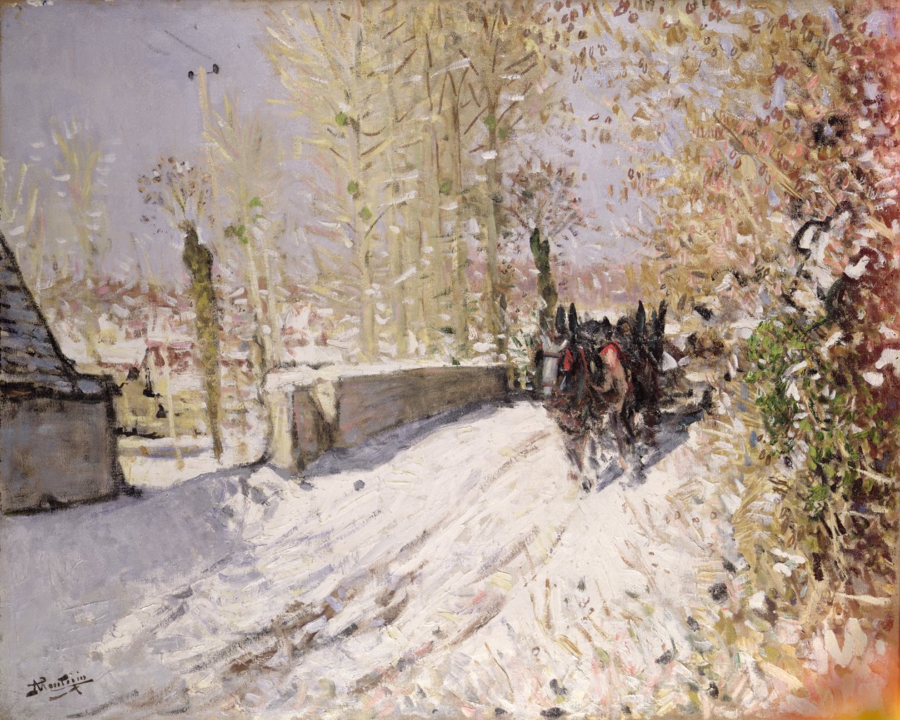 Kış manzarası by Pierre Eugene Montezin