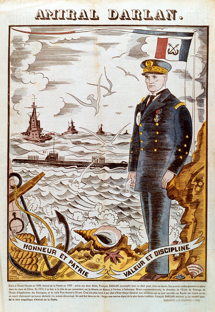 Amiral Francois Darlan, Fransız Donanması Komutanı, 1940 by Pierre Falke
