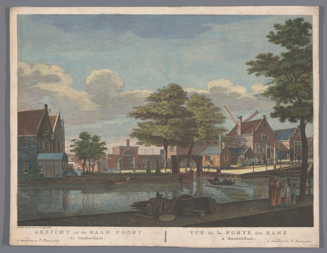 Amsterdam'daki Raampoort'un görünümü Amsterdam'daki Raampoort'tan sonraki görünüm (nesne üzerindeki başlık) by Pierre Fouquet