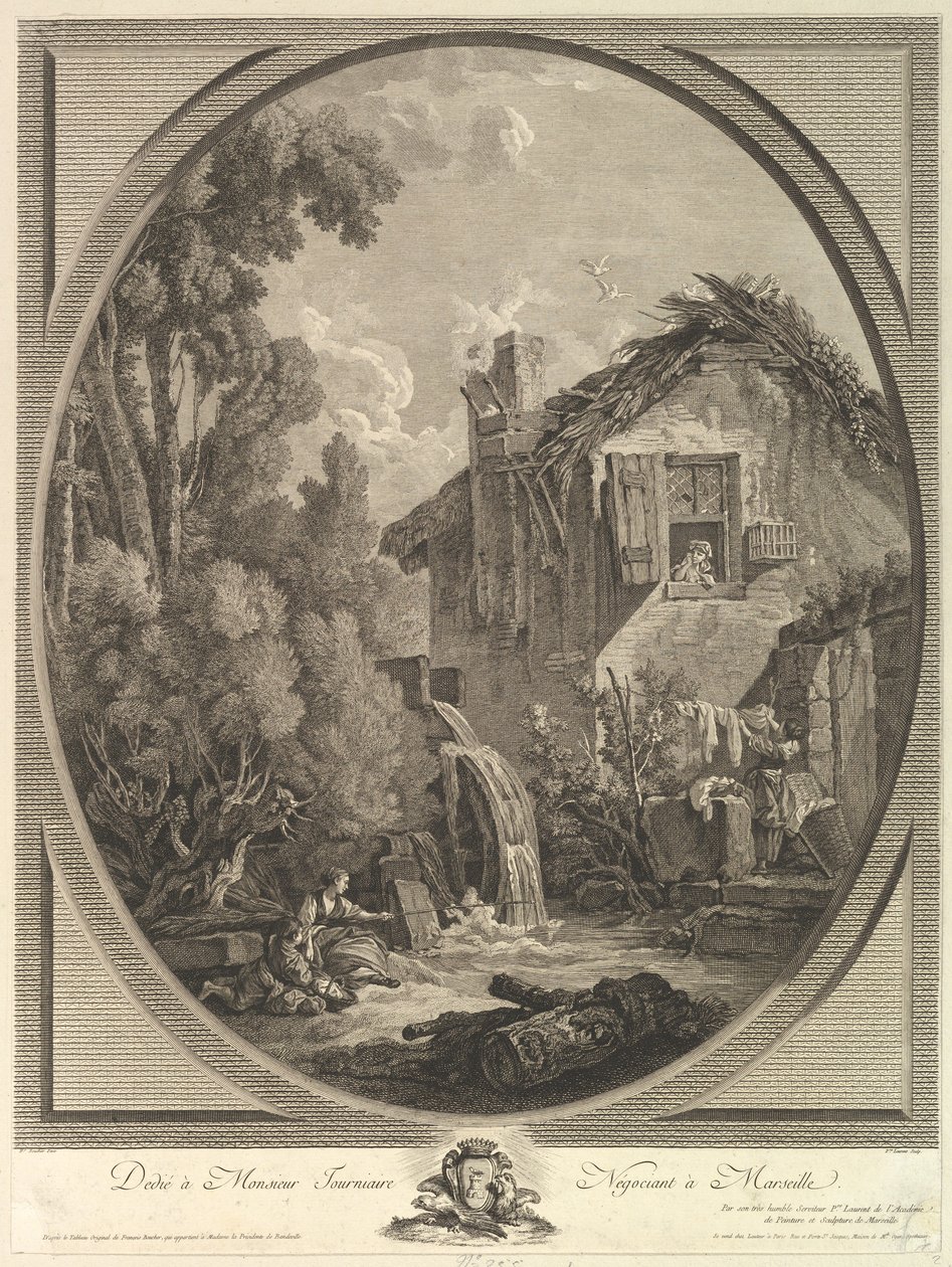 Yel Değirmeni Manzarası, 18. yüzyıl. by Pierre Francois Laurent