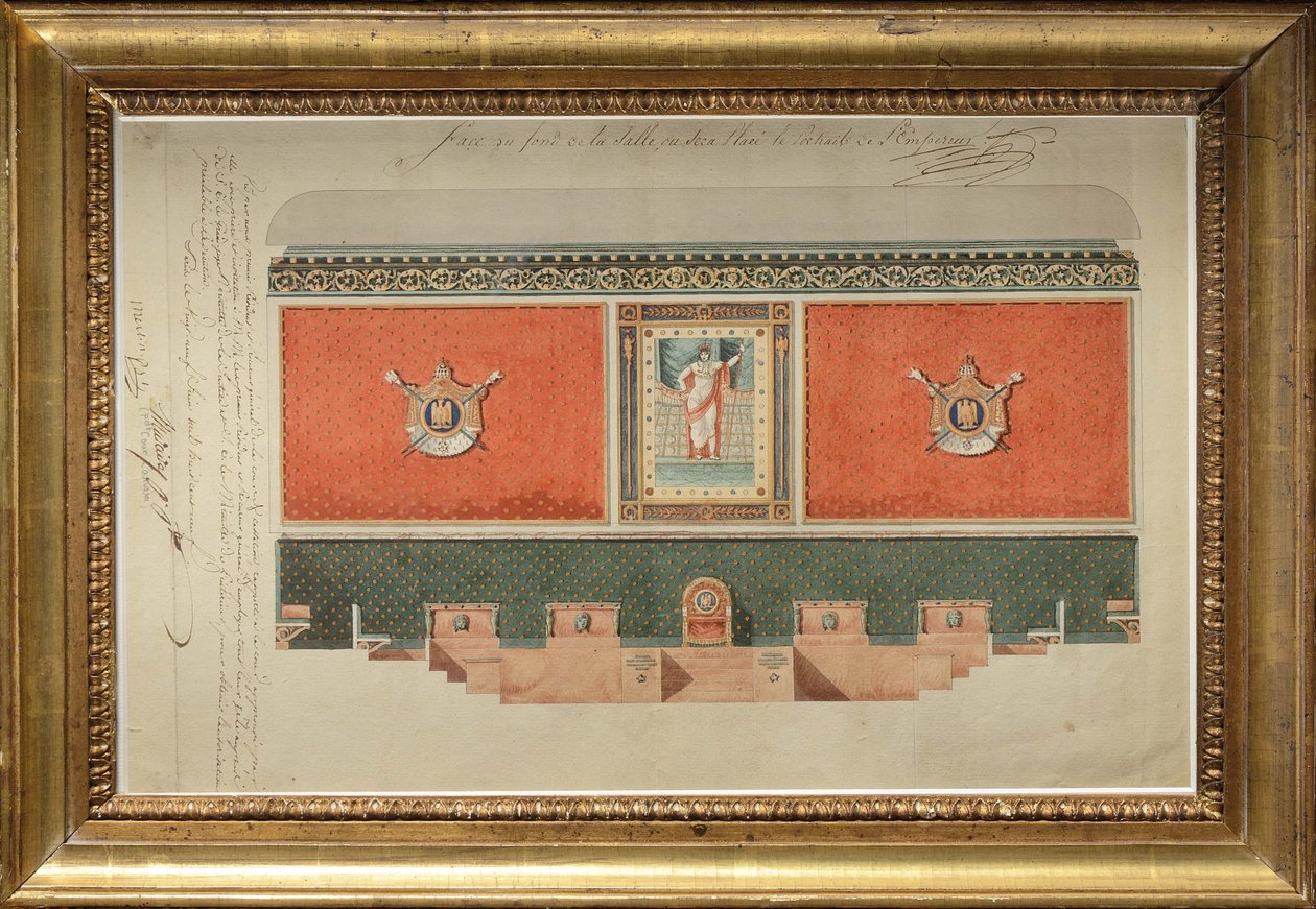 Yargıtay Büyük Dairesi için dekorasyon projesi by Pierre Francois Leonard Fontaine