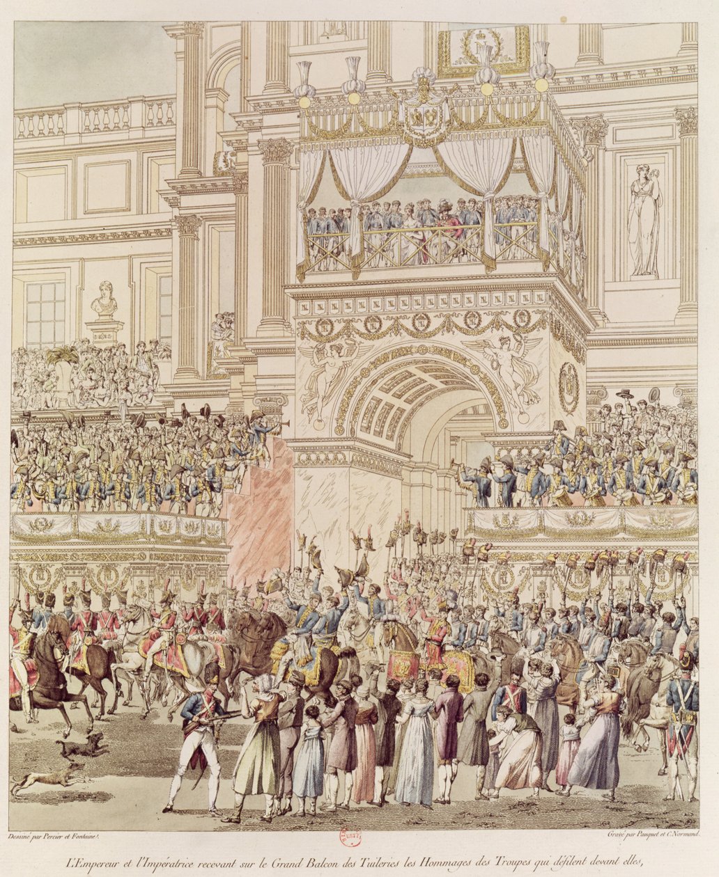 Charles Pierre Joseph Normand (1765-1840) (renkli) by Pierre Francois Leonard Fontaine