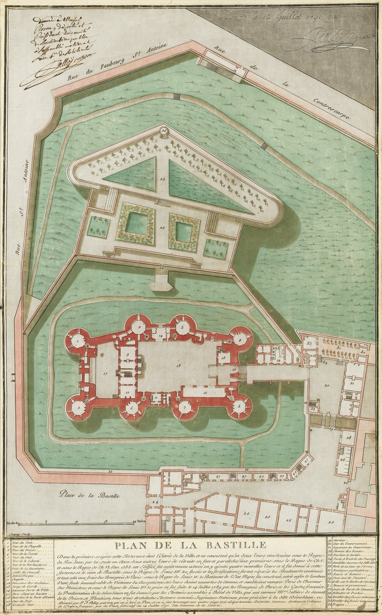 Bastille Planı, 1792 by Pierre Francois Palloy