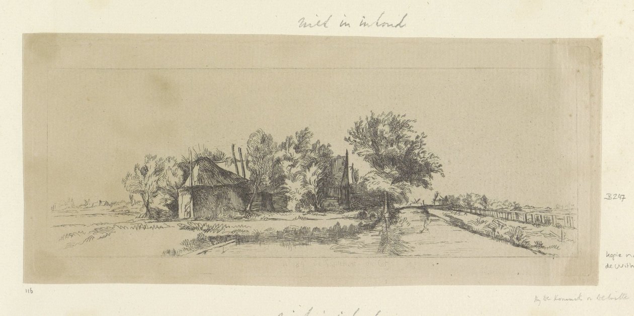 Landschap palisade een kanaal Seksen beş orijinal baskının toplanması (seri başlığı) by Pierre François Basan (workshop of)