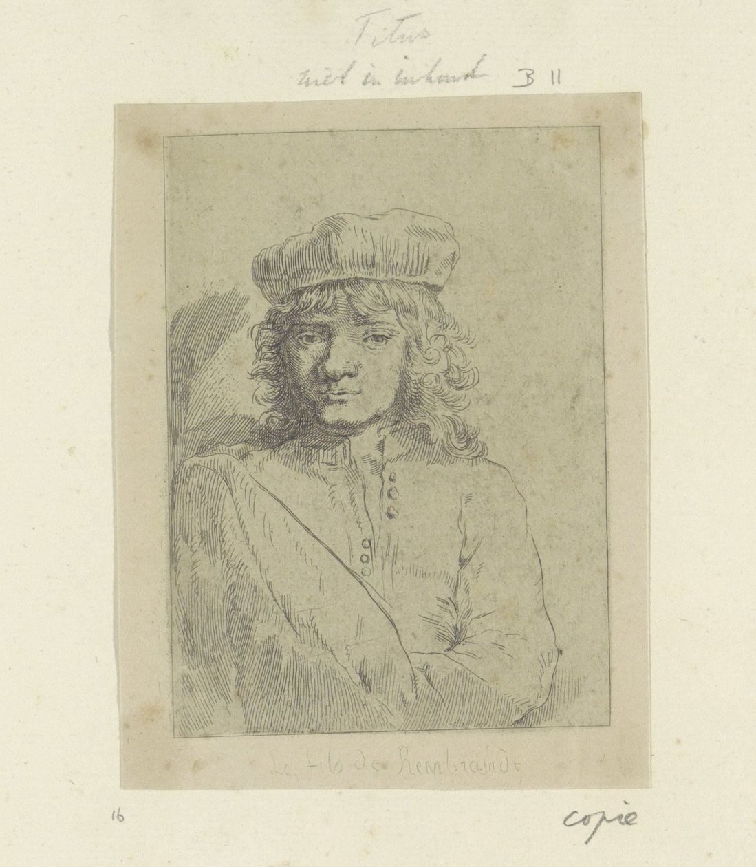 Titus portresi Seksen beş orijinal baskının toplanması (seri başlığı) by Pierre François Basan (workshop of)