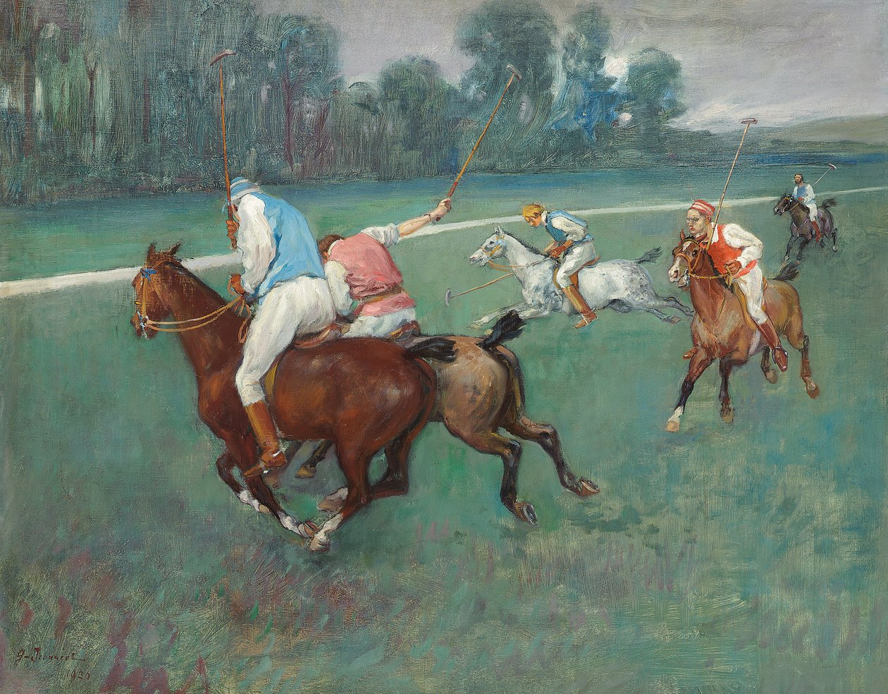 polo oyuncuları by Pierre Georges Jeanniot