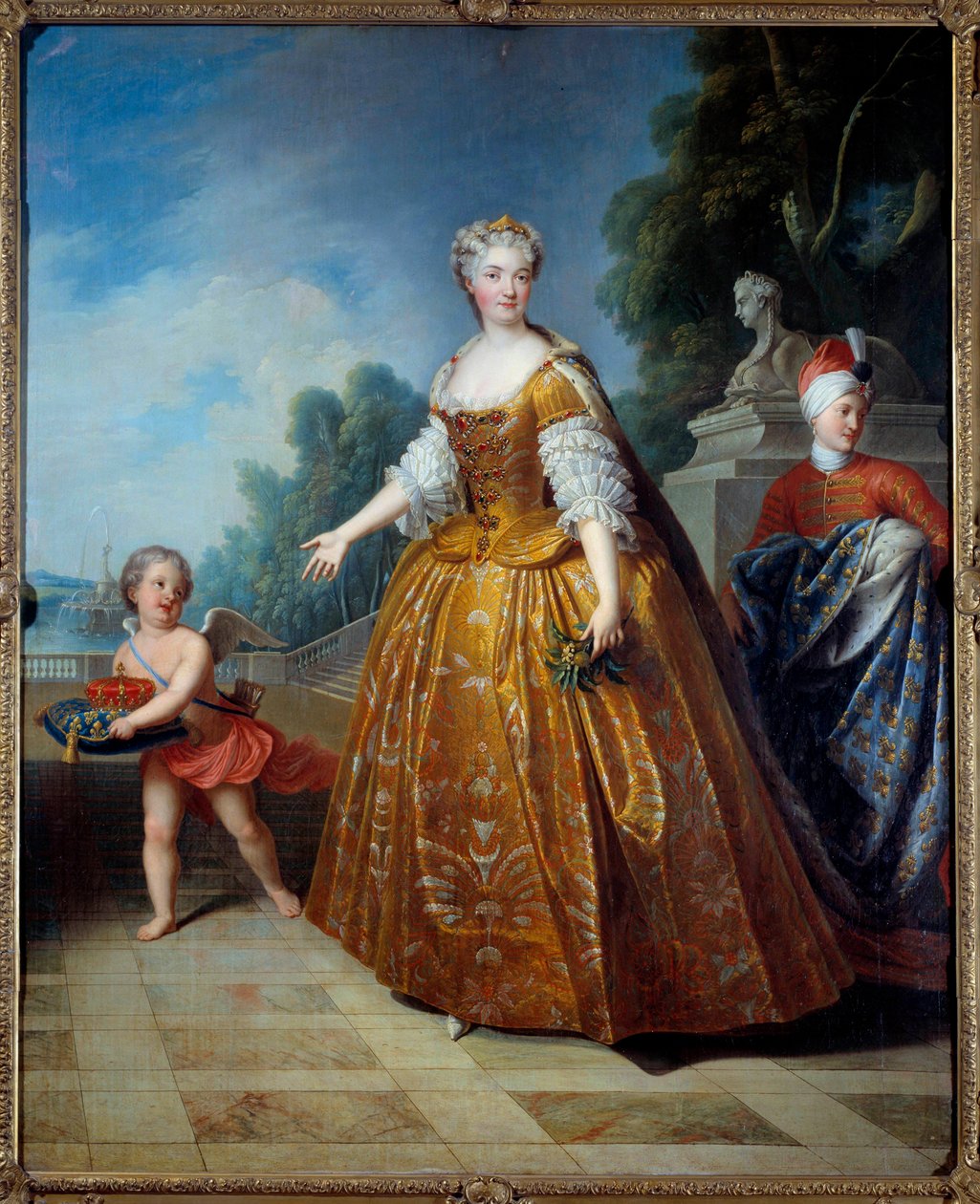Marie Lesczinska'nın (Lesczynska) tam boy portresi (1703-1768) Fransa Kraliçesi Tablosu Pierre Gobert (1662-1744) 1726 Nancy, Musee historique Lorraine - Marie Lesczinska'nın (Leszczynska, Leczinska) tam boy portresi (1703-1768) ), Fransa Kraliçesi by Pierre Gobert