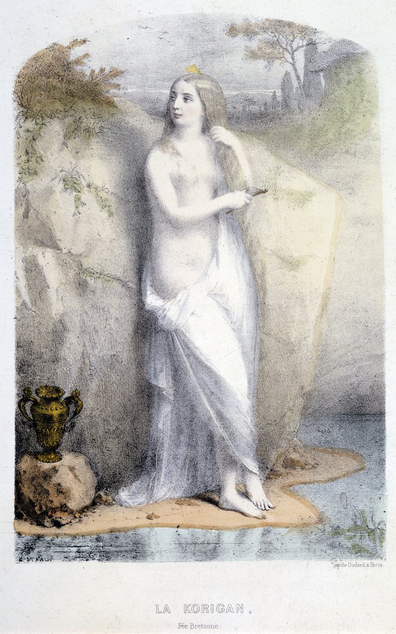 La Korrigan, Breton perisi - “Mitolojik kadınlar”da, Mery ve Foelix tarafından, hasta. Yazan: G. Staal, ed. Gouet tarafından by Pierre Gustave Eugene Staal