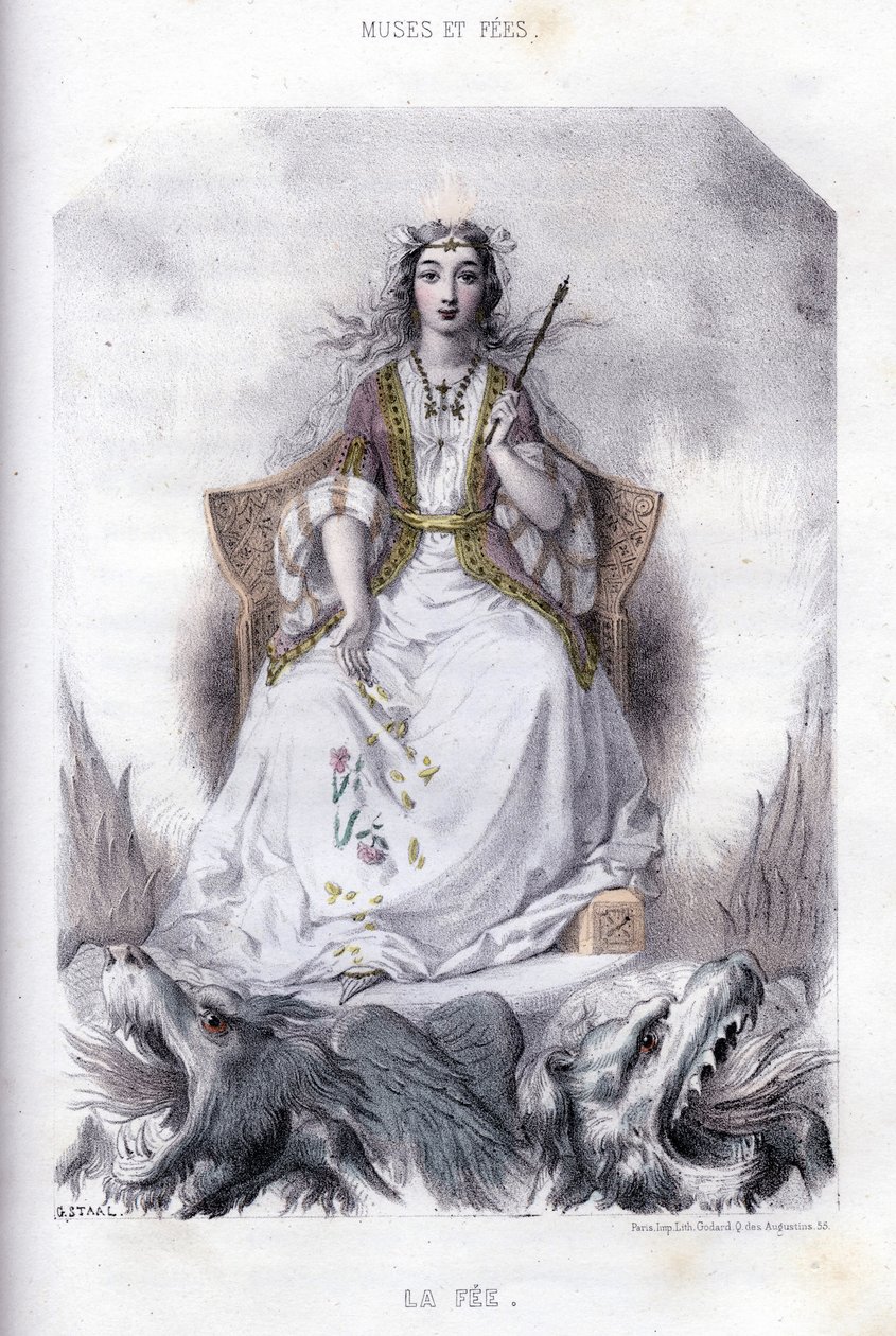 Peri - “Mitolojik Kadınlar”da, çizimler G. Staal, Mery ve Cte Foelix, Ed. G. de Gouet by Pierre Gustave Eugene Staal