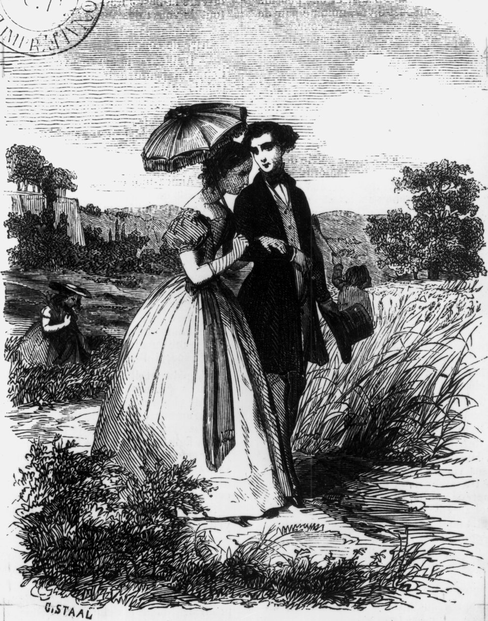 Felix de Vandenesse ve Madame de Mortsauf, Honore de Balzac (1799-1850) tarafından 1871