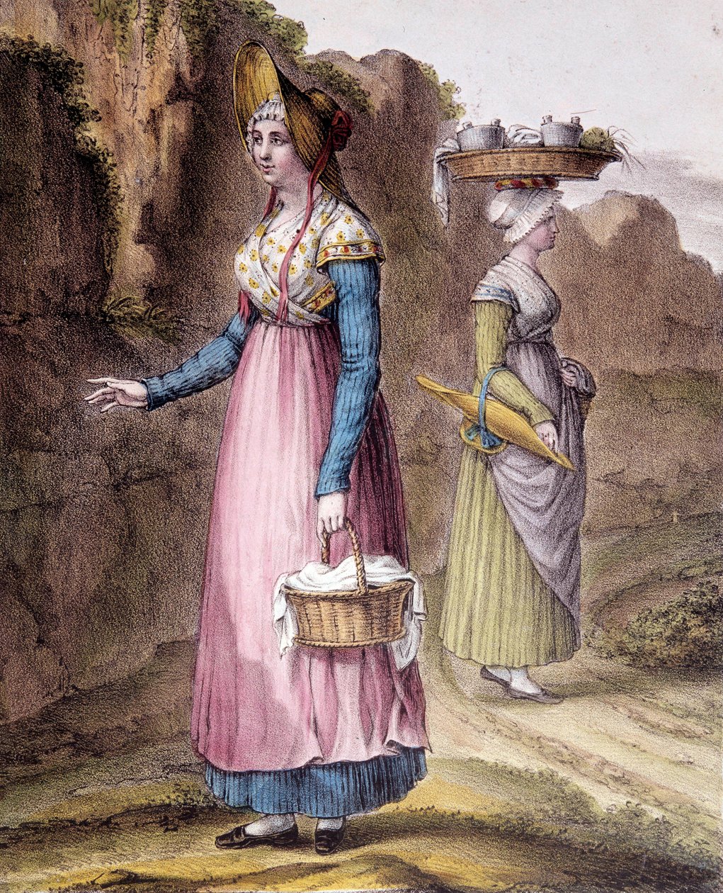 Geleneksel kostüm: Lyon çevresinden bir köylü. marangoz oyma by Pierre Henri Charpentier