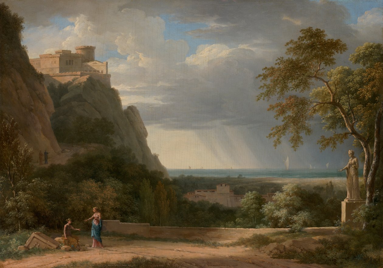 Figürlü ve Heykelli Klasik Peyzaj by Pierre Henri de Valenciennes