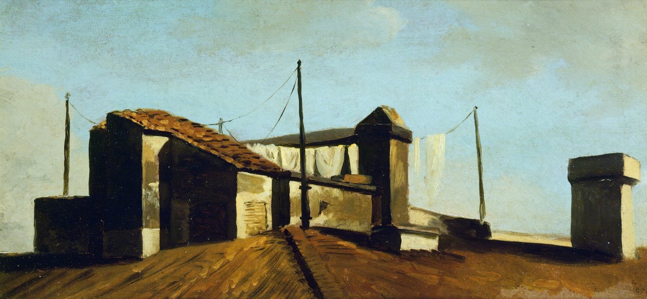 Güneşte Roma çatıları by Pierre Henri de Valenciennes