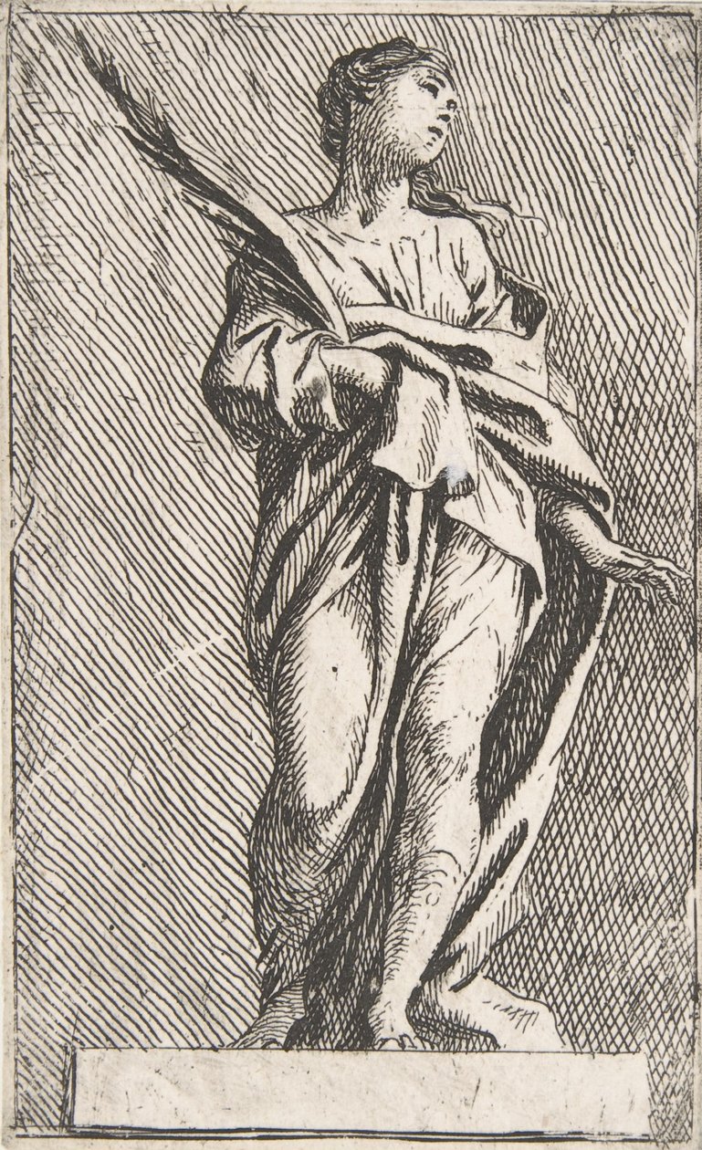 Ayakta Kadın Figürü, ca. 1739-40., yakl. 1739-40. by Pierre Ignace Parrocel