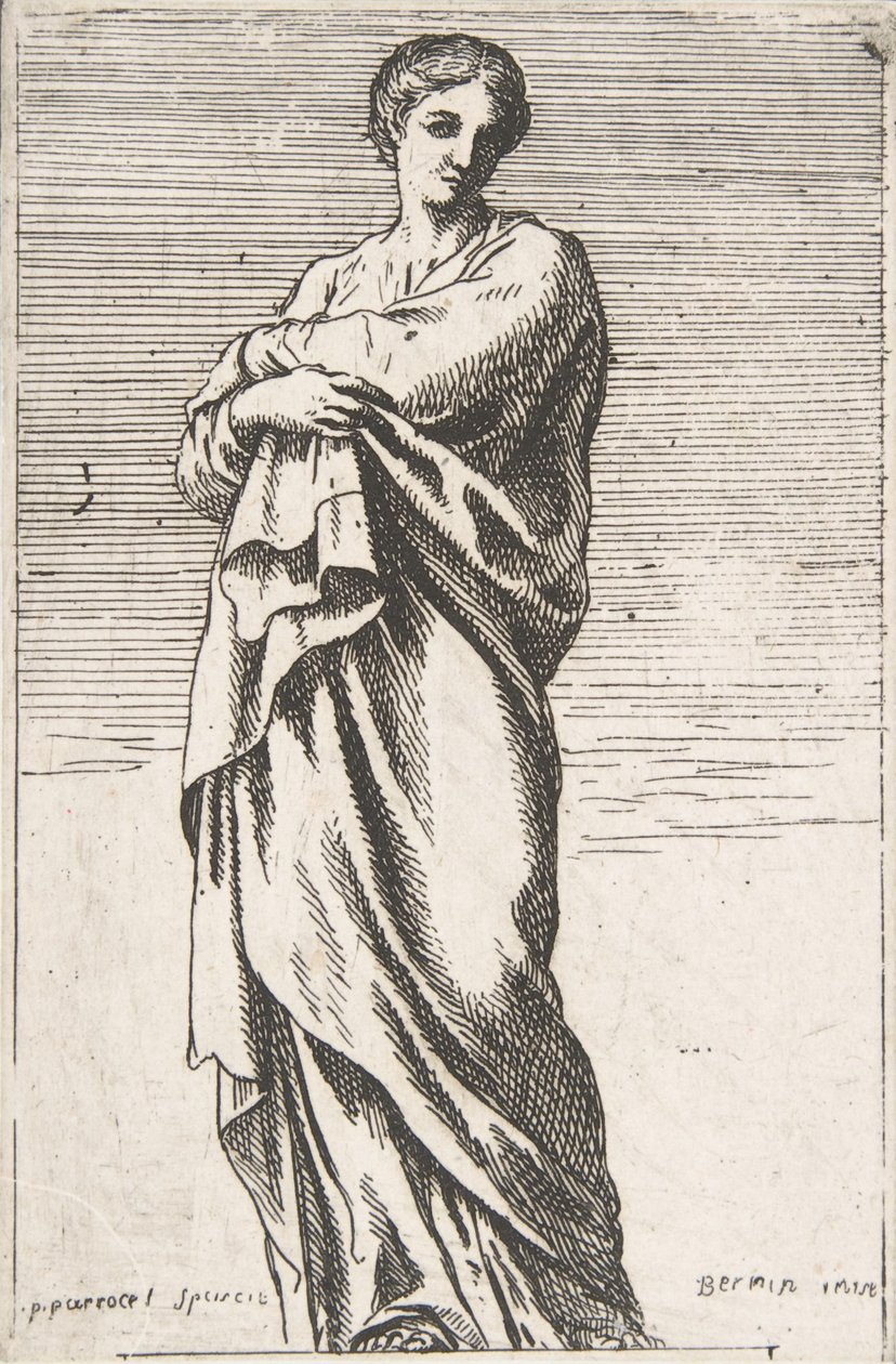 Ayakta Kadın Figürü, ca. 1739-40., yakl. 1739-40. by Pierre Ignace Parrocel