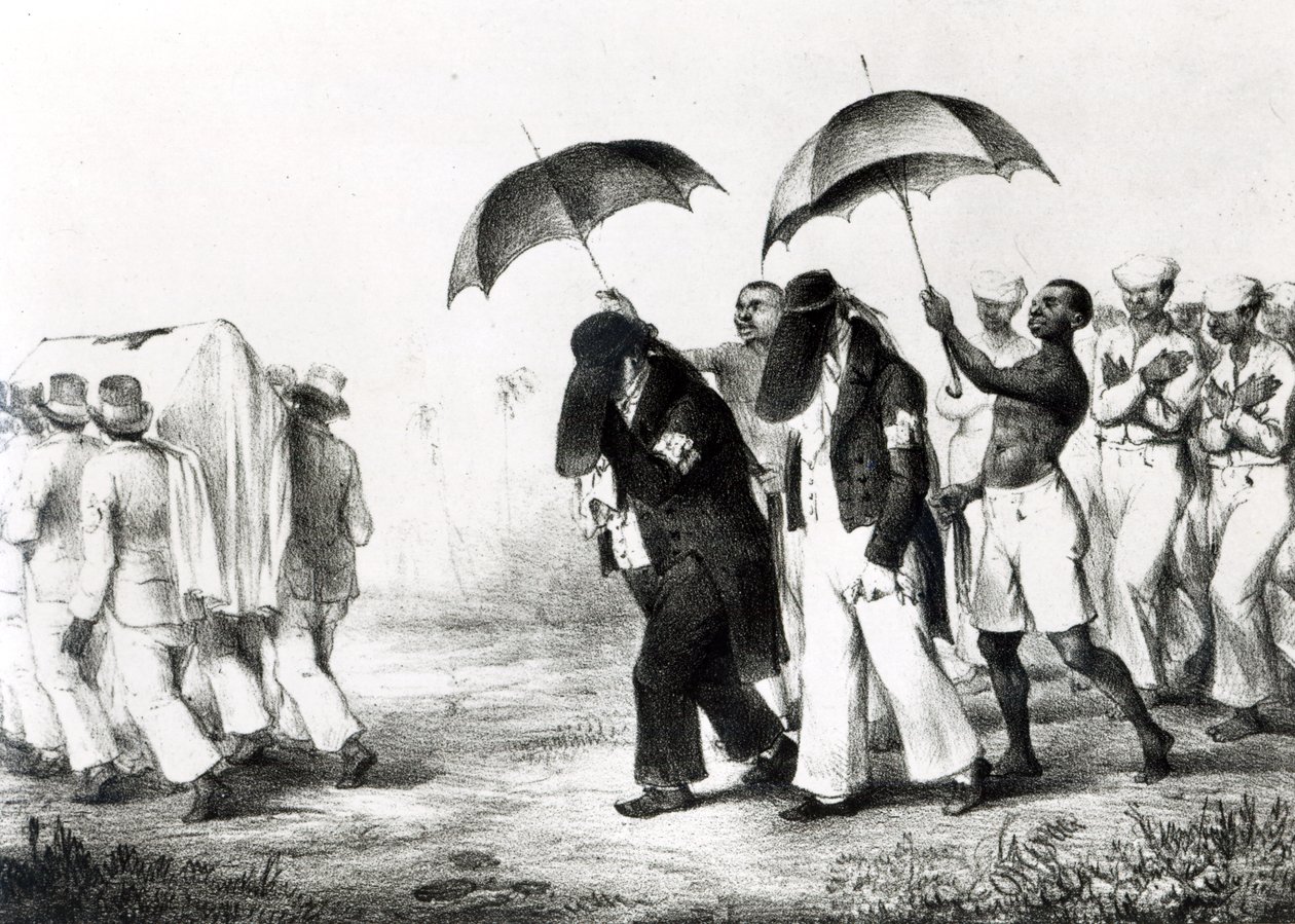 'Surinam Yolculuğu'ndan Kara Cenaze Alayı, by Pierre J. Benoit