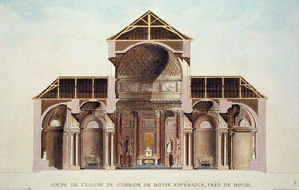 Binche, Belçika yakınlarındaki Bonne Esperance Abbey Kilisesi