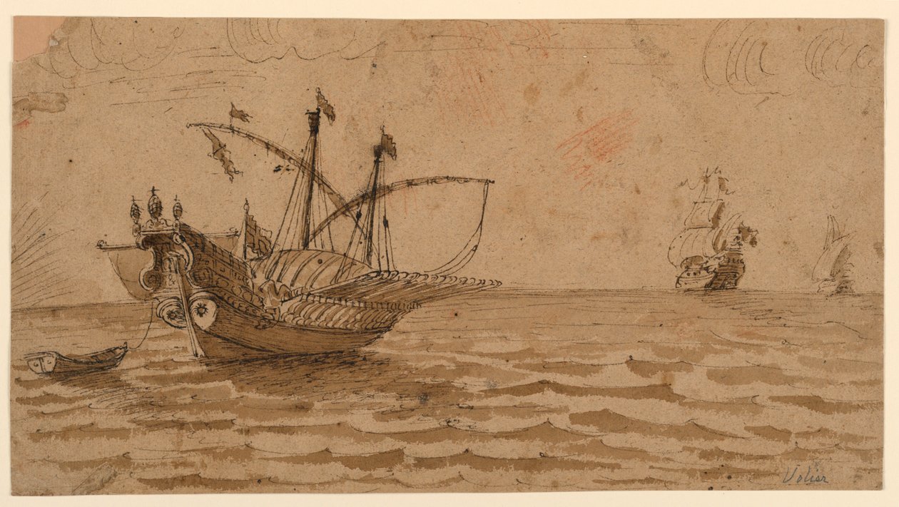 Denizde Gemiler by Pierre Jacques Volaire