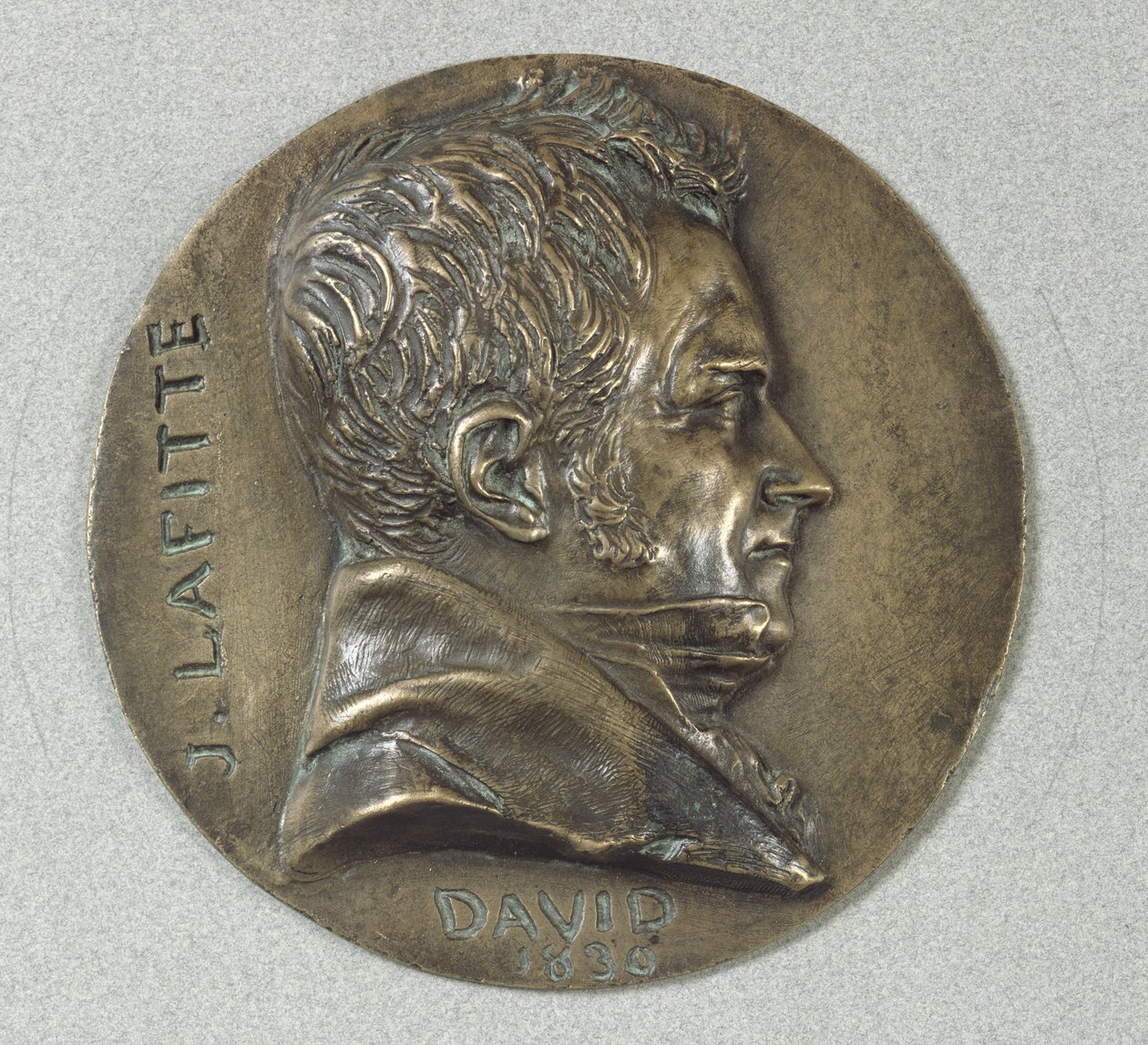 Jacques Lafitte (1767-1844) 1830 (metal) portresi ile madalyon by Pierre Jean David d
