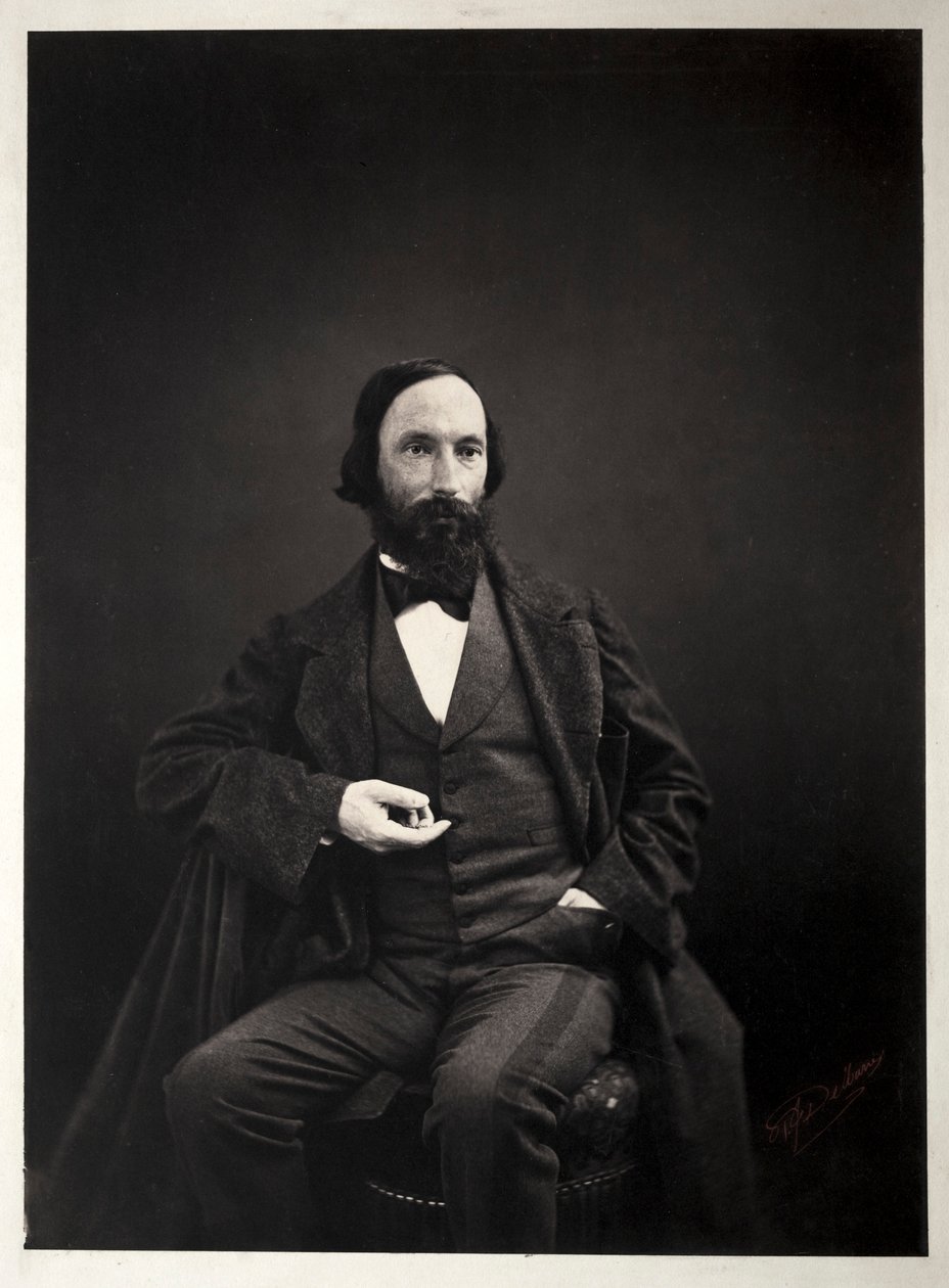 Auguste Vacquerie, c. 1860. by Pierre Jean Delbarre