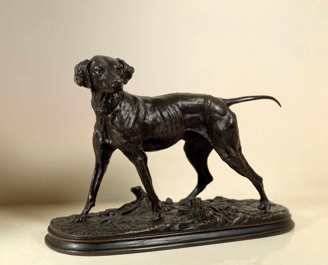 Braque, av köpeği Bronz heykel Pierre Jules Mene (1810-1879) 1843 Özel koleksiyon by Pierre Jules Mene