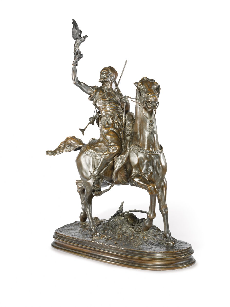 Atlı Arap Falconer by Pierre Jules Mene