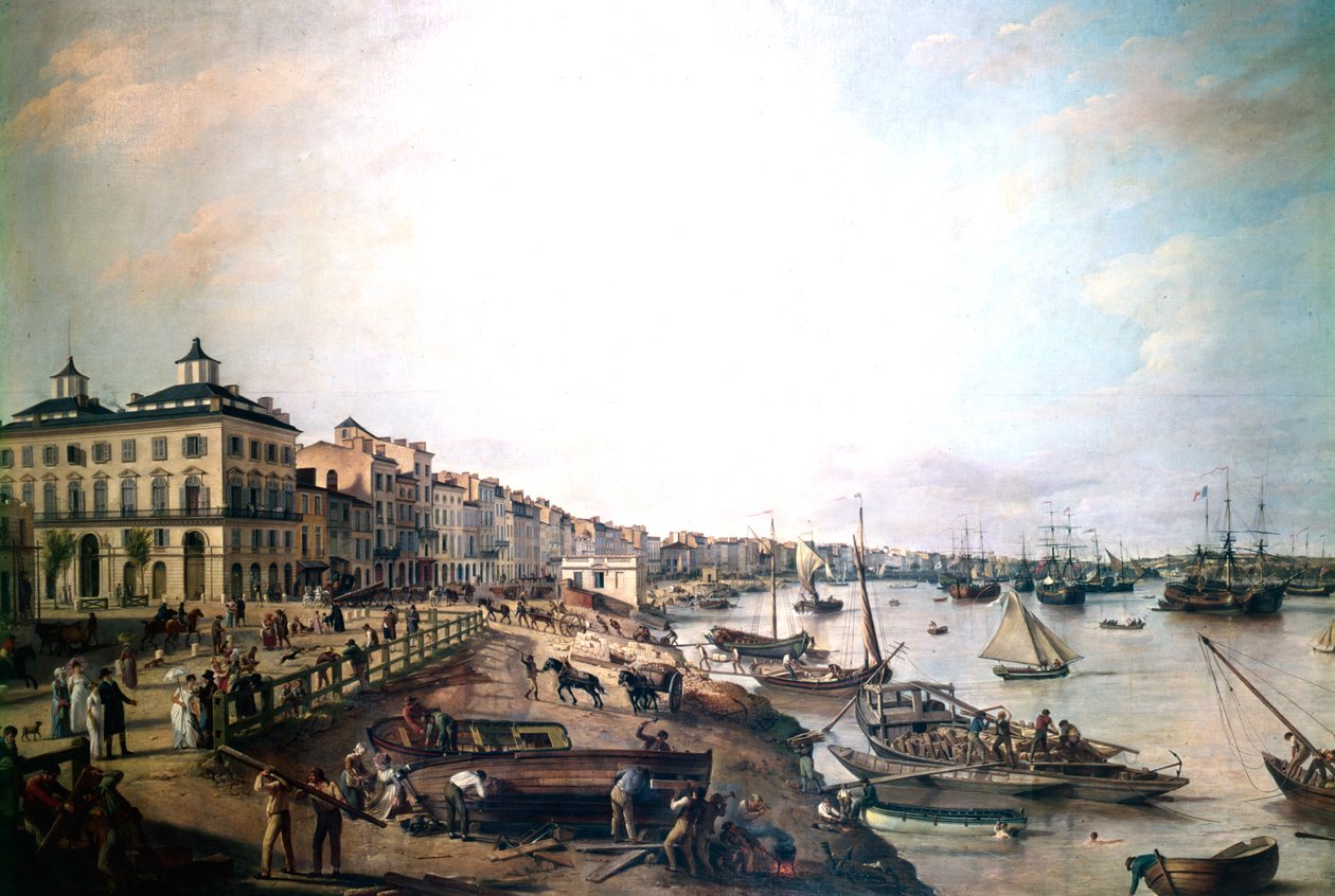 Bordeaux Limanı, Fransa, 1804 by Pierre Lacour the Elder