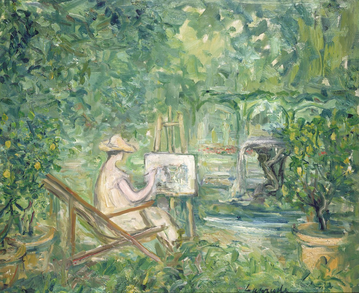 Manzarada Kadın Tablosu, 1900-10 by Pierre Laprade
