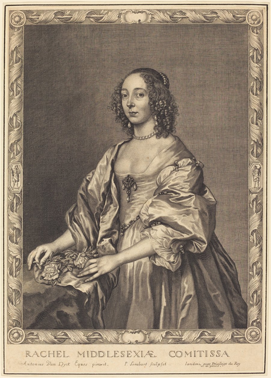 Rachel, Middlesex Kontesi by Pierre Lombard after Sir Anthony van Dyck