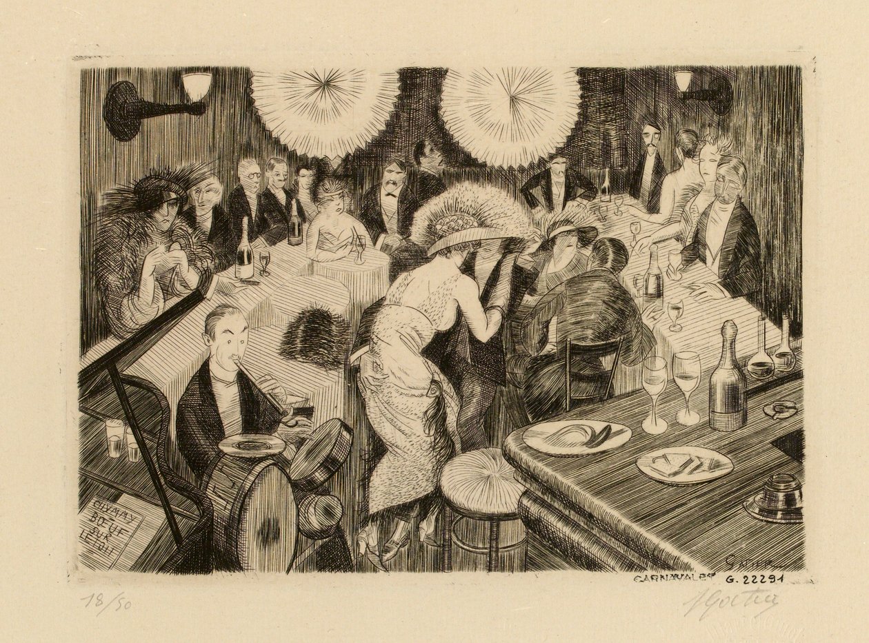 Çatıdaki Le Boeuf'taki Bar by Pierre Louis Gatier