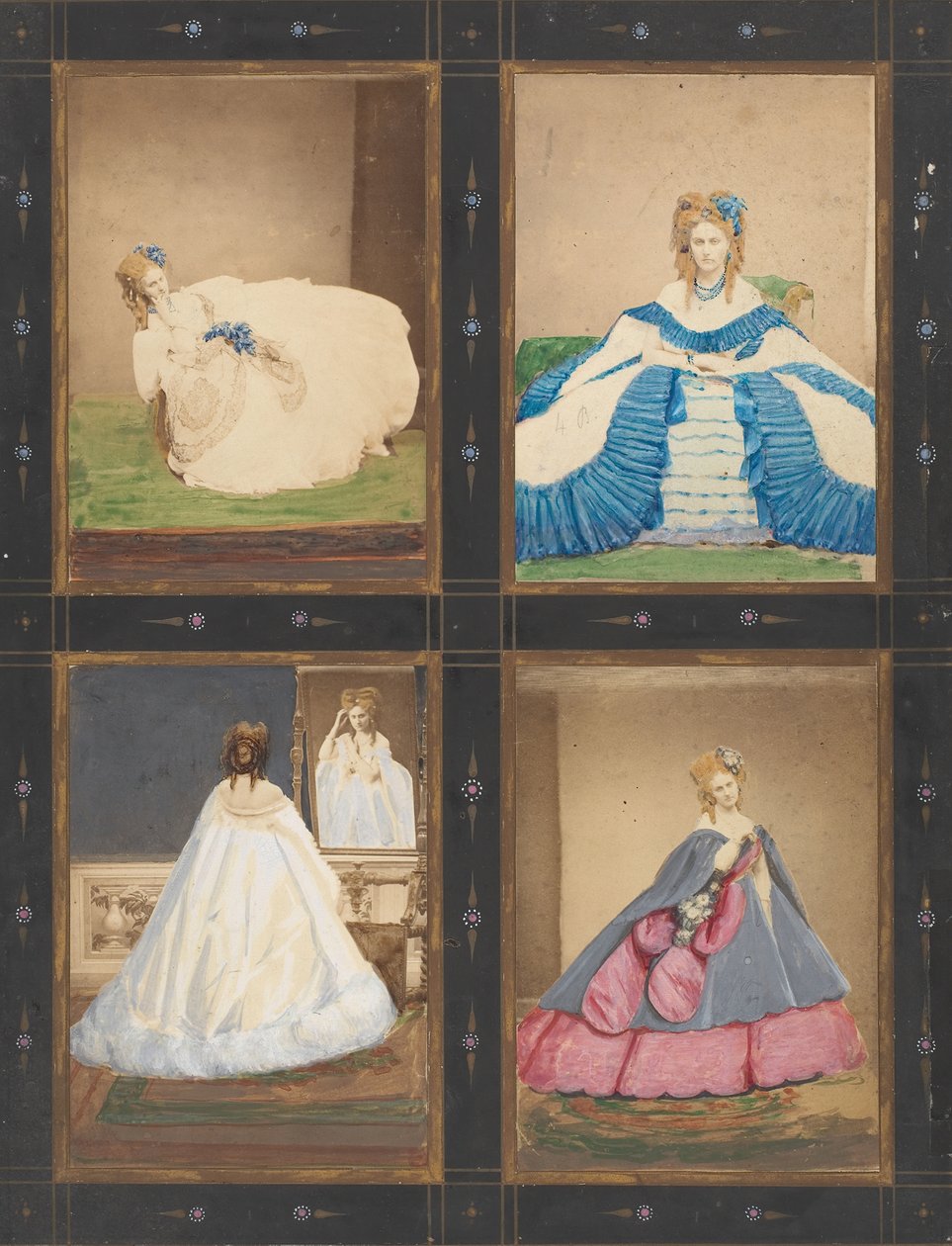 [Elvira ve Ritrosetta Elbiseleri Üzerine Çeşitlemeler], 1861-67. by Pierre Louis Pierson