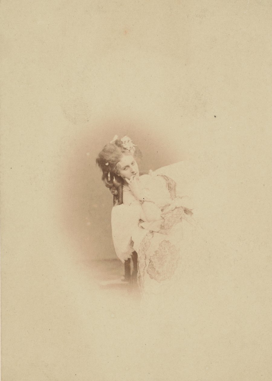 [Ritrosetta Elbiseli Vinyetli Oturma], 1861-67. by Pierre Louis Pierson