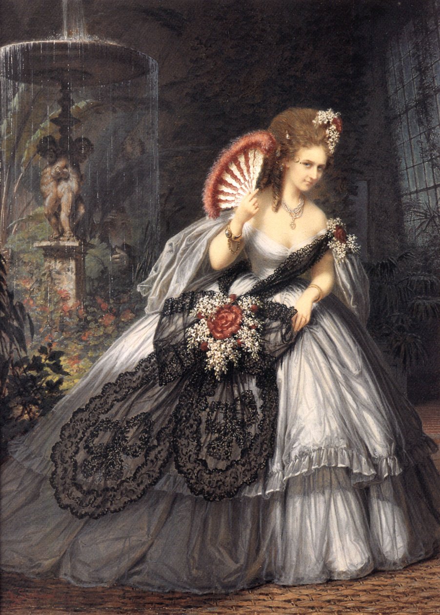 İtalyan Virginia Oldoini, Castiglione Kontesi, Ritrosetta adında, fotoğraf Pierre-Louis Pierson tarafından guaj boya ile Aquilin Schad tarafından, 1864 by Pierre Louis after Pierson