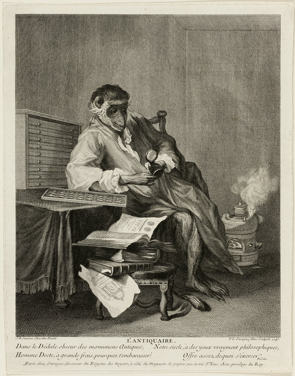Maymun antikacı by Pierre Louis de Surugue