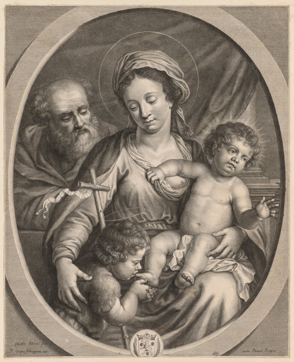 Kutsal Aile ve S. John by Pierre Louis van Schuppen