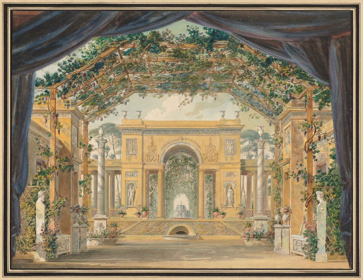 Vestfalya Kralı Majestelerinin Doğum Günü İçin Yapılan Süsleme by Pierre Luc Charles Ciceri